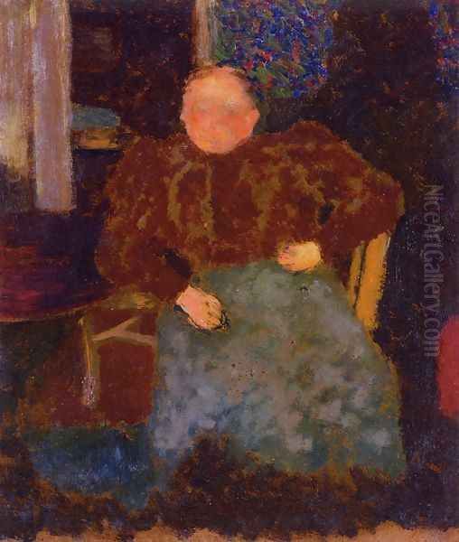 Madame Vuillard Seated Oil Painting by Jean-Edouard Vuillard