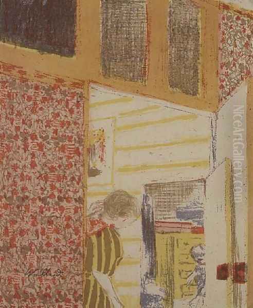 Interior in Shades of Pink III Oil Painting by Jean-Edouard Vuillard