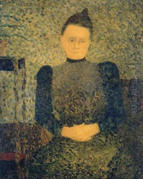 Portrait of Mlle Vuillard, Sister of the Artist, 1892-93 Oil Painting by Jean-Edouard Vuillard