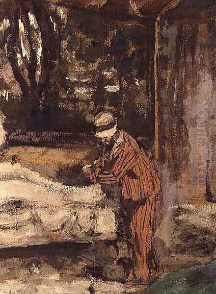 Maillol at work on the Cezanne Memorial, c.1925 (detail-3) Oil Painting by Jean-Edouard Vuillard