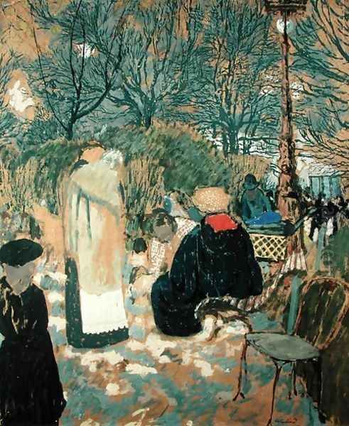 Park Scene Oil Painting by Jean-Edouard Vuillard