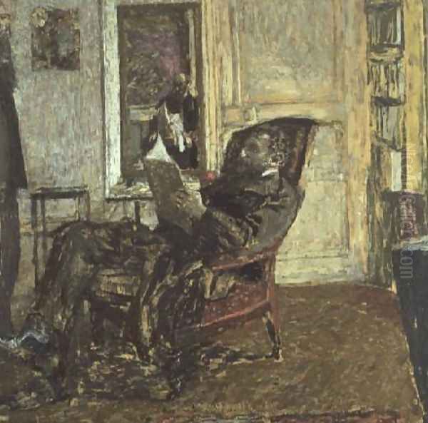 Portrait of Thadee Natanson (1868-1952) 1907-08 Oil Painting by Jean-Edouard Vuillard