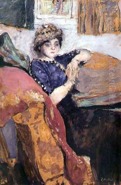 Mlle. Nathanson in the Artist's Studio, c.1912 Oil Painting by Jean-Edouard Vuillard