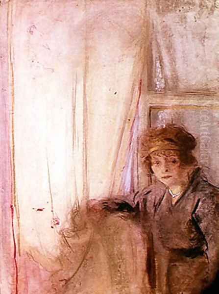 Woman Leaning by a Window Oil Painting by Jean-Edouard Vuillard