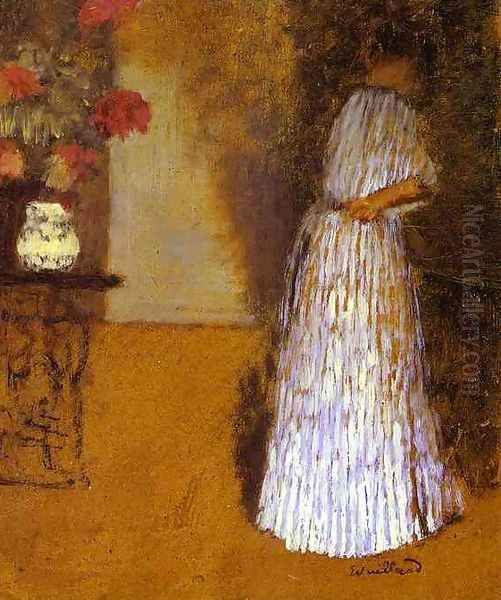 Young Woman in a Room (Jeune femme dans une chambre) c. 1892-93 Oil Painting by Jean-Edouard Vuillard