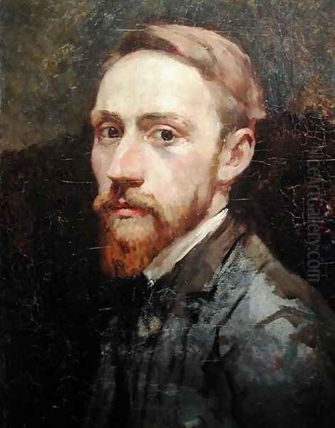 Self Portrait, c.1889-90 Oil Painting by Jean-Edouard Vuillard