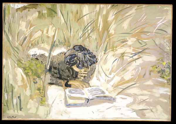 Woman reading, c.1909 Oil Painting by Jean-Edouard Vuillard