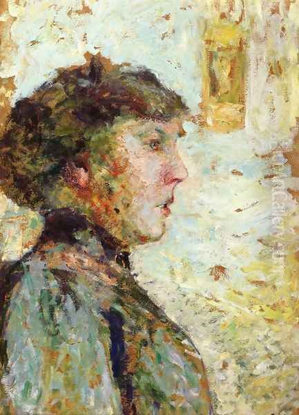 Portrait of a Woman in Profile Oil Painting by Jean-Edouard Vuillard