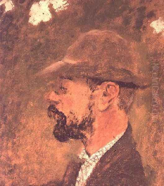 Portrait of Henri de Toulouse-Lautrec (1864-1901) c.1897-98 Oil Painting by Jean-Edouard Vuillard