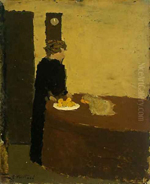 Woman in Black Oil Painting by Jean-Edouard Vuillard