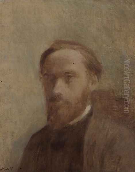 Self Portrait, c.1890 Oil Painting by Jean-Edouard Vuillard