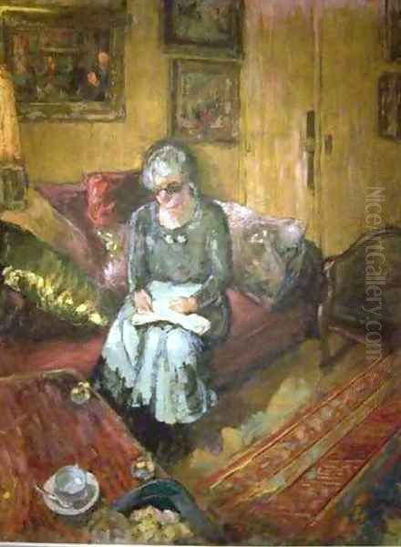 Madame Hessel in the Boudoir Rue de Naples 2 Oil Painting by Jean-Edouard Vuillard