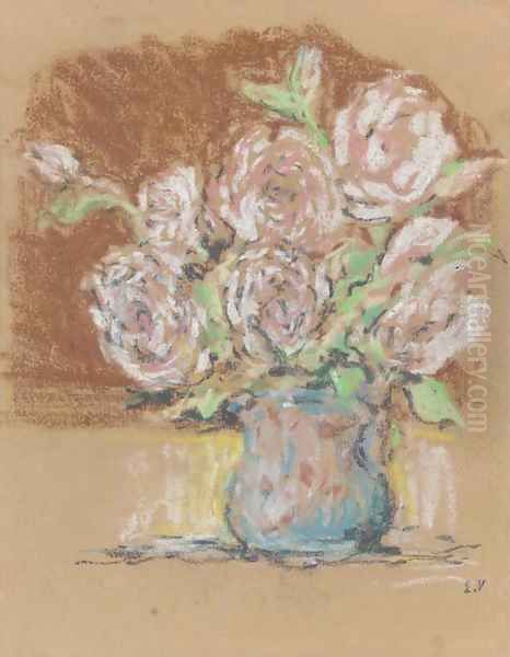 Bouquet de roses Oil Painting by Jean-Edouard Vuillard