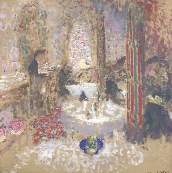 Au restaurant Oil Painting by Jean-Edouard Vuillard