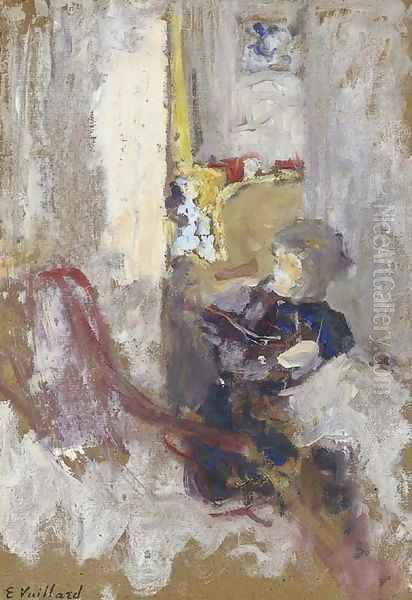 Croquis de femme cousant Oil Painting by Jean-Edouard Vuillard