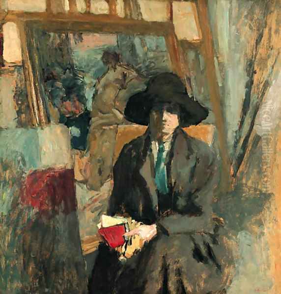 Eleve dans le Louvre Oil Painting by Jean-Edouard Vuillard