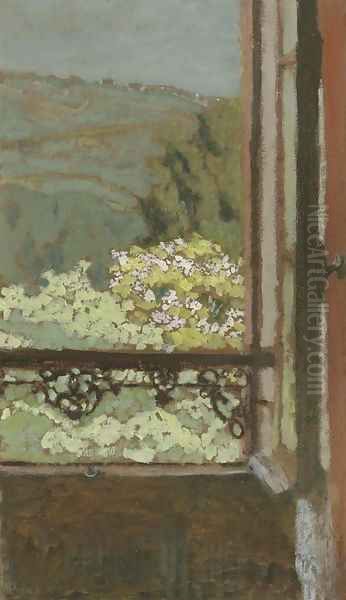 La fenetre ouverte sur les arbres en fleur Oil Painting by Jean-Edouard Vuillard