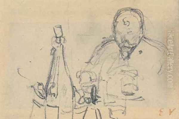 Docteur Vaquez à table Oil Painting by Jean-Edouard Vuillard