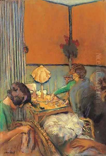 Le salon Oil Painting by Jean-Edouard Vuillard