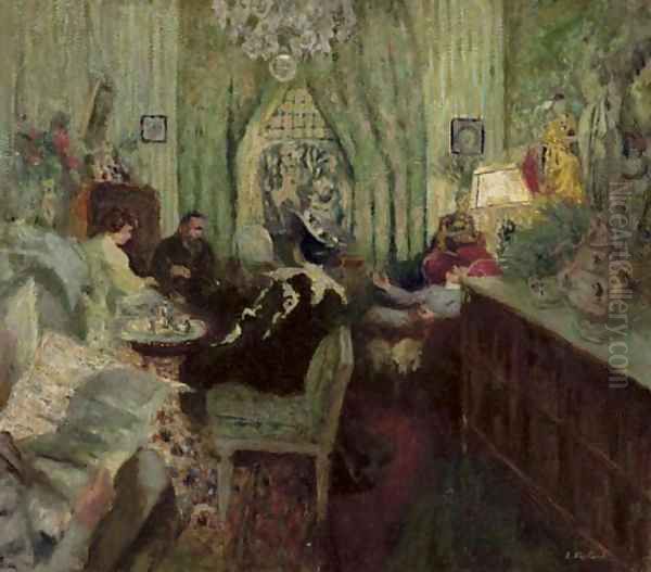 Le salon de Madame Aron Oil Painting by Jean-Edouard Vuillard