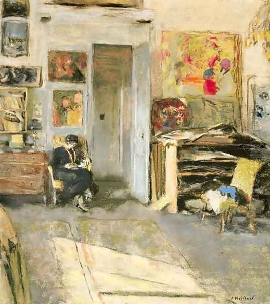 Madame Josse Hessel dans l'atelier de Vuillard Oil Painting by Jean-Edouard Vuillard