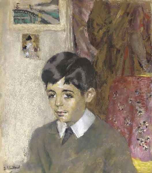 Portrait de Jacques Laroche enfant Oil Painting by Jean-Edouard Vuillard