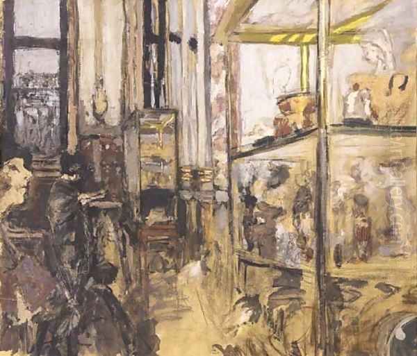 La salle Clarac au Louvre, etude I Oil Painting by Jean-Edouard Vuillard