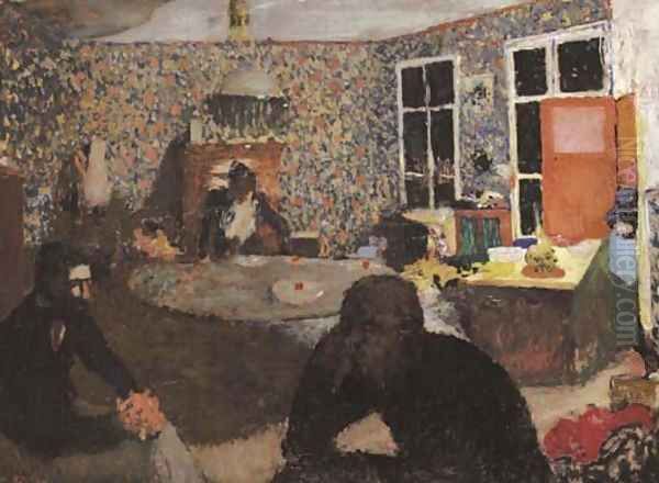 La soiree familiale Oil Painting by Jean-Edouard Vuillard