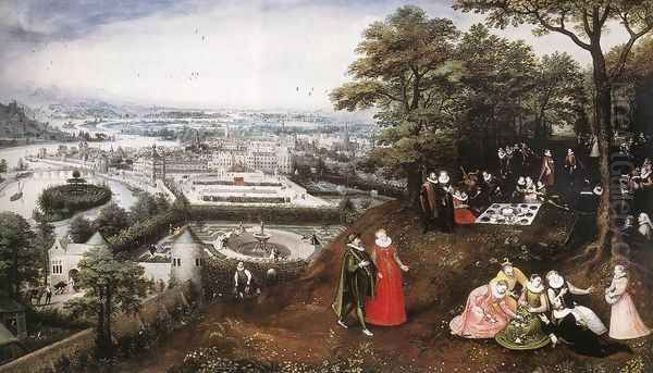 Landscape in Spring 1587 Oil Painting by Lucas Van Valkenborch