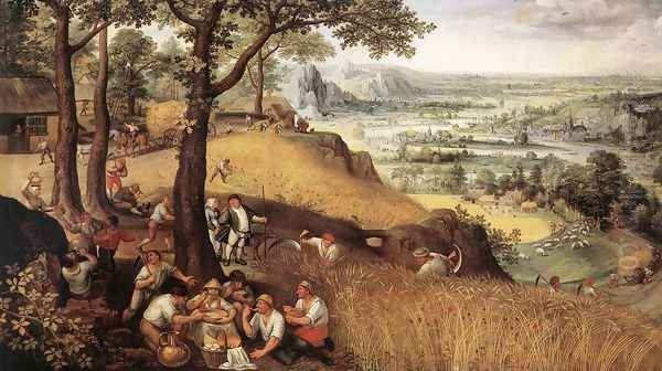 Landscape in Summer 1585 Oil Painting by Lucas Van Valkenborch