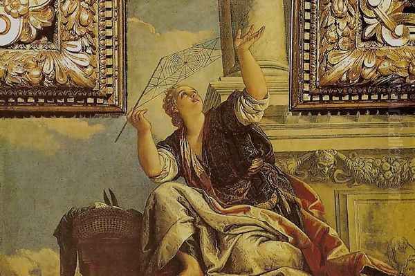 Arachne or Dialectics (Aracne o la Dialettica) Oil Painting by Paolo Veronese (Caliari)