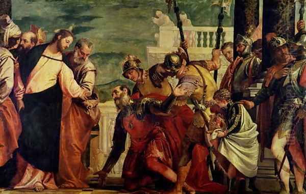 Jesus and the Centurion Oil Painting by Paolo Veronese (Caliari)