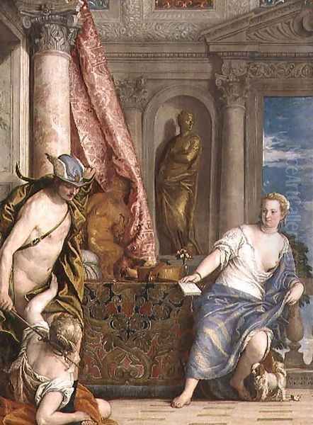 Hermes, Herse and Aglauros, c.1576-84 Oil Painting by Paolo Veronese (Caliari)