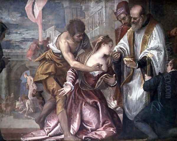 The Martyrdom and Last Communion of St. Lucy Oil Painting by Paolo Veronese (Caliari)