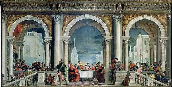 Supper in the House of Levi, 1573 Oil Painting by Paolo Veronese (Caliari)