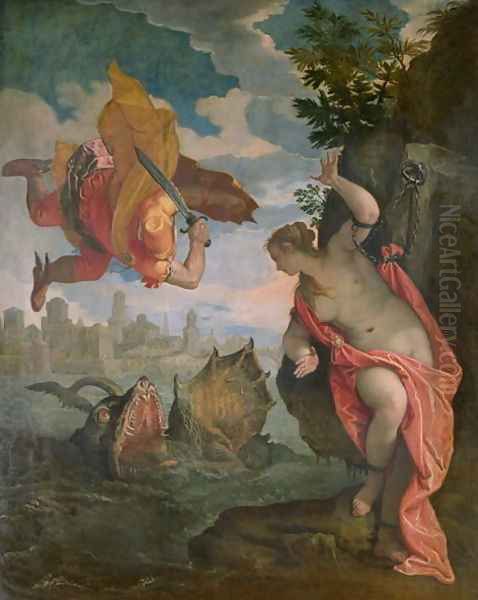 Perseus Rescuing Andromeda Oil Painting by Paolo Veronese (Caliari)