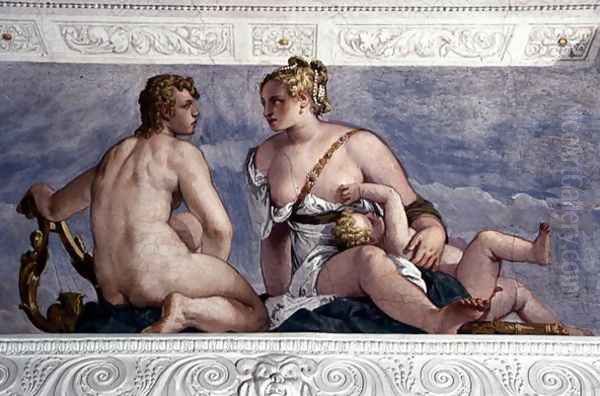 Apollo and Venus, from the Sala di Bacco, c.1561 Oil Painting by Paolo Veronese (Caliari)