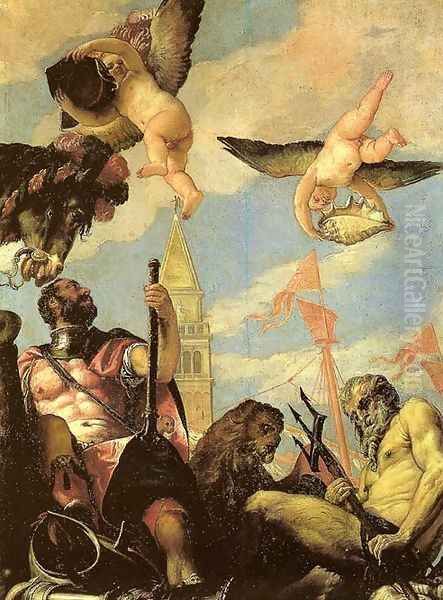 Mars and Neptune Oil Painting by Paolo Veronese (Caliari)