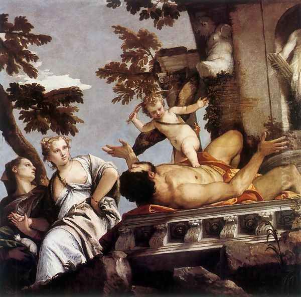 The Allegory of Love II-Unfaithfulness c. 1575 Oil Painting by Paolo Veronese (Caliari)