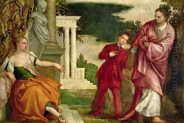 A Young Man Between Virtue and Vice Oil Painting by Paolo Veronese (Caliari)