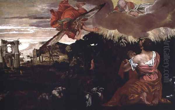 Moses and the Burning Bush Oil Painting by Paolo Veronese (Caliari)