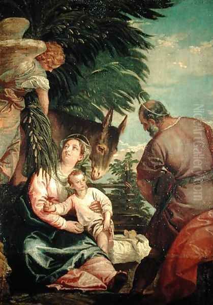 Rest on the Flight into Egypt Oil Painting by Paolo Veronese (Caliari)