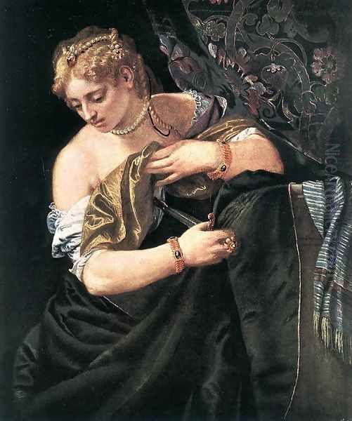 Lucretia 1580s Oil Painting by Paolo Veronese (Caliari)