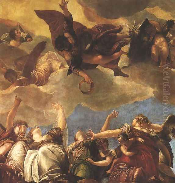 St. Mark Crowning the Virtues Oil Painting by Paolo Veronese (Caliari)