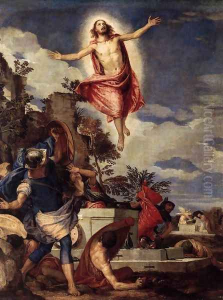 The Resurrection of Christ c. 1570 Oil Painting by Paolo Veronese (Caliari)