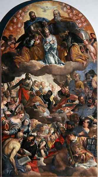 Coronation of the Virgin, 1586 Oil Painting by Paolo Veronese (Caliari)