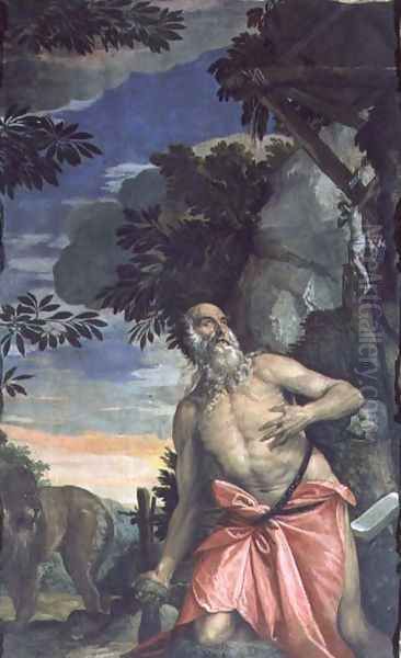 St. Jerome in Penitence Oil Painting by Paolo Veronese (Caliari)