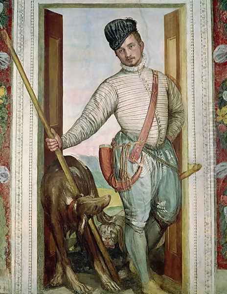 Self Portrait in Hunting Costume, 1562 Oil Painting by Paolo Veronese (Caliari)