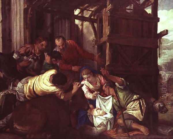 Adoration of the Shepherds 3 Oil Painting by Paolo Veronese (Caliari)