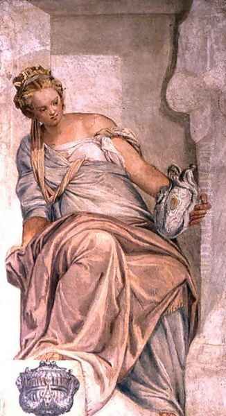 Temperance, from the wall of the sacristy Oil Painting by Paolo Veronese (Caliari)